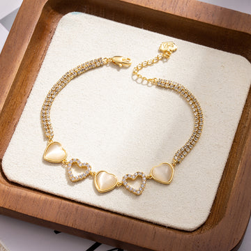 Rose Gold Clover Chain Bracelet