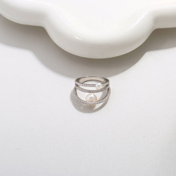 Open Pearl Band Ring 17mm