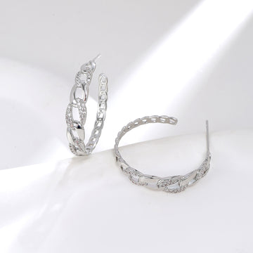 Chain-Link Hoop Earrings