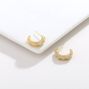 Golden Crescent Hoops