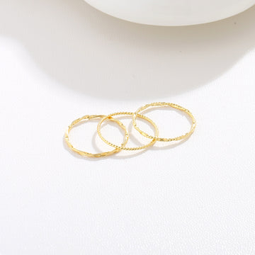 Golden Twist Stacking Rings (Set of 3)