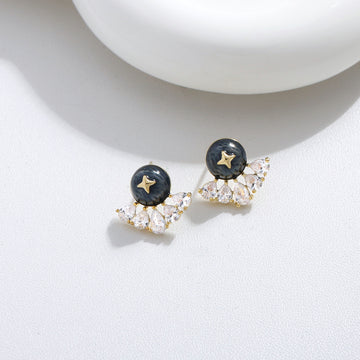 Midnight Daisy Studs