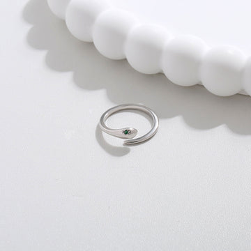 Polished Twist Silver Ring 17mm