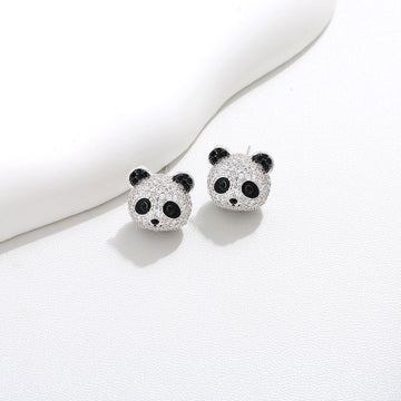 Panda Face Stud Earrings