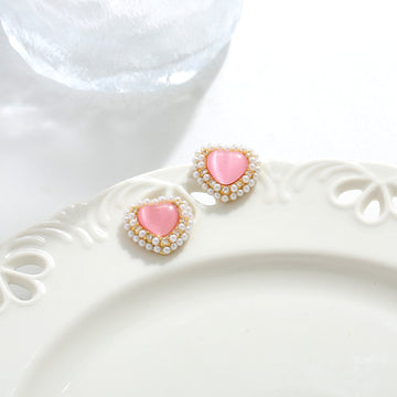 Rosé Crystal Bloom Studs