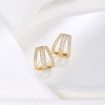Golden Cascade Hoops