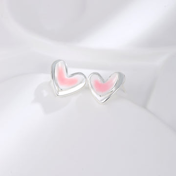 Pink Gradient Heart Studs