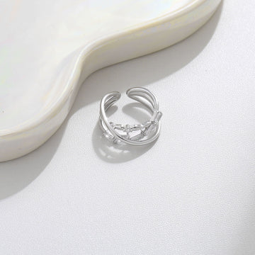 Dual Loop Sculptural Ring 17mm