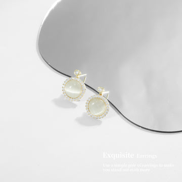 Moonlit Mist Pearl Studs