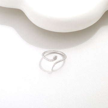 Silver Split Snake Ring 17mm