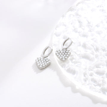 Silver Dome Shell Earrings