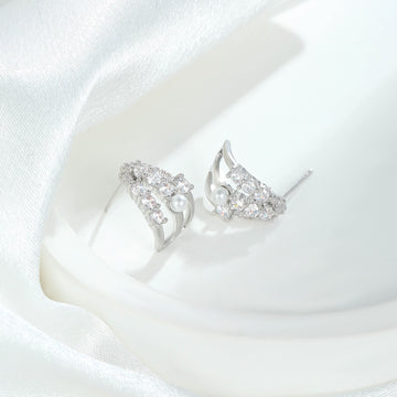Crystal V-Twist Earrings