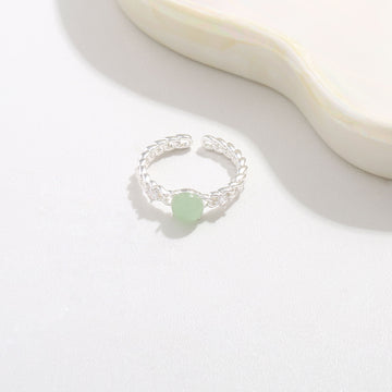 Mint Gem Beaded Ring 17mm