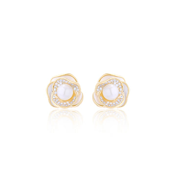Rosebud Pearl Studs