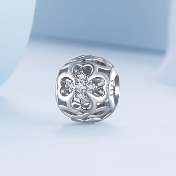 Floral Openwork Sparkle Charm