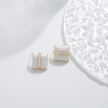 Ivory Ribbon Studs