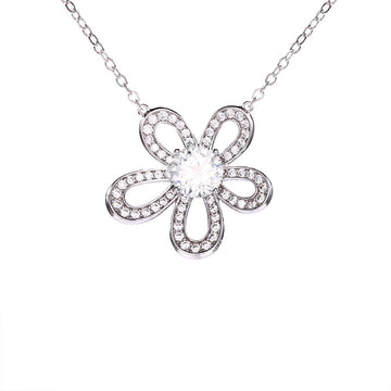 Crystal Petal Flower Necklace