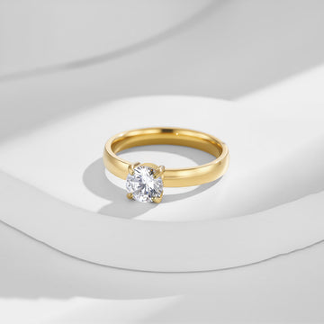 Classic Solitaire Gold Ring