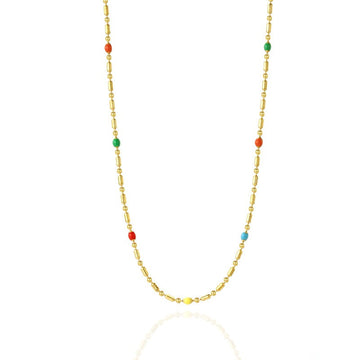 Color Bead Accent Necklace