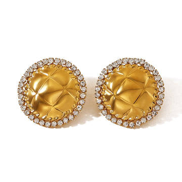 Crystal Halo Dome Earrings