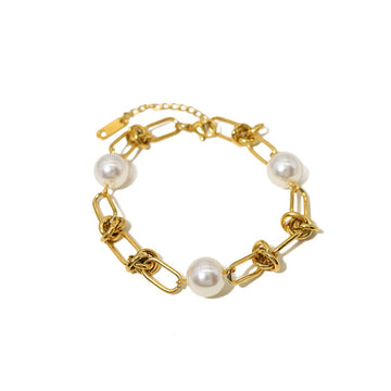 Crystal Link Gold Bracelet