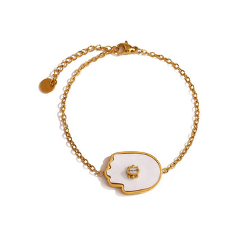 Hexagon Crystal Accent Bracelet