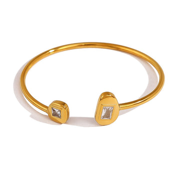 Open Cuff Gold Bracelet