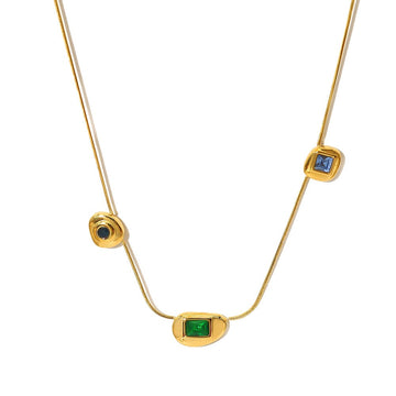 Trio Stone Accent Necklace