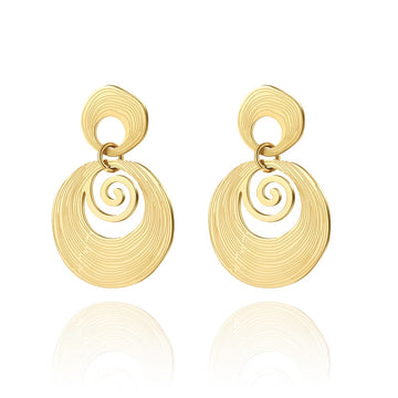 Bold Teardrop Gold Hoops