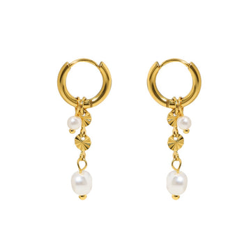Double Drop Ball Earrings