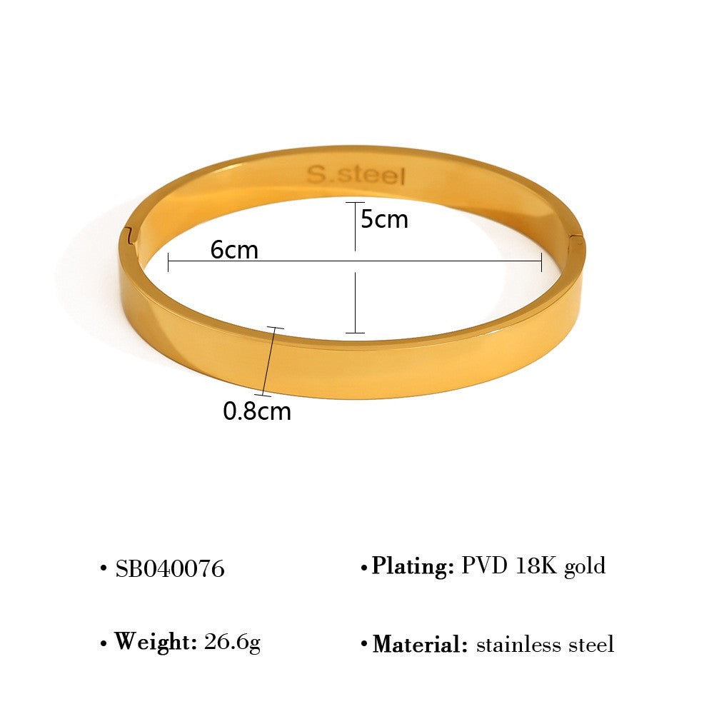 Thick Gold Statement Bangle