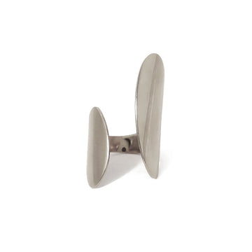 Flat Curve Open Ring - Silver-18mm