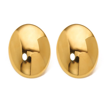 Gold Pebble Stud Earrings