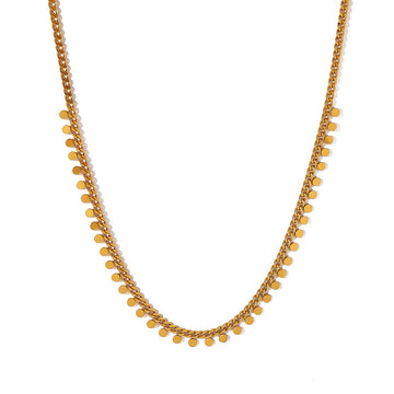 Dotted Fringe Chain Necklace