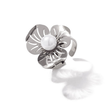 Silver Floral Bloom Ring-18mm