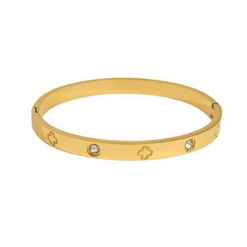 Gold Crystal Studded Bangle