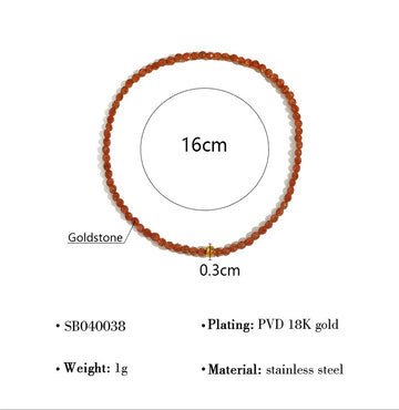 Goldstone Bead Bracelet