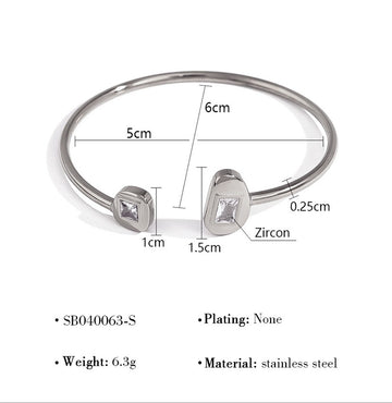 Open Cuff Silver Bracelet