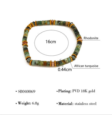 Green Gem Bead Bracelet