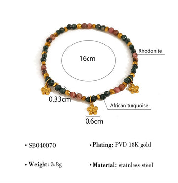 Earthy Gemstone Charm Bracelet