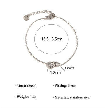 Double Charm Silver Bracelet