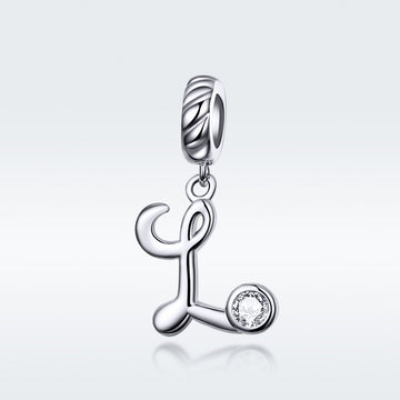 Sterling Silver Letter L Dangle Charm