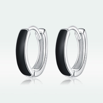 Matte Black Huggie Hoops
