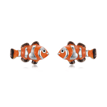 Clownfish Enamel Stud Earrings