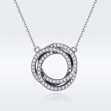 Twilight Halo Circle Necklace