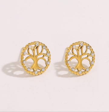 Cutout Flower Stud Earrings
