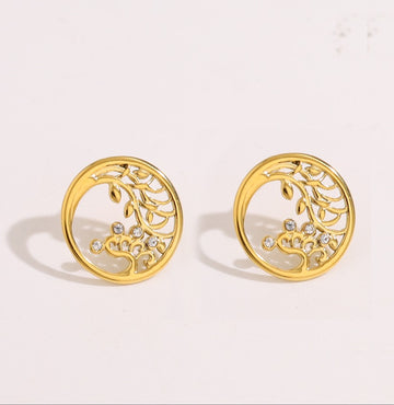 Mandala Frame Stud Earrings
