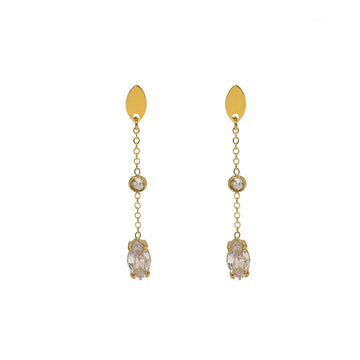 Gold Bead Drop Earrings