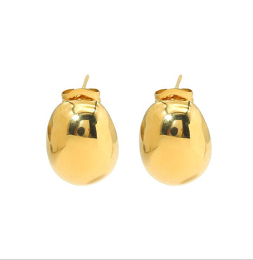 Thick Teardrop Statement Studs