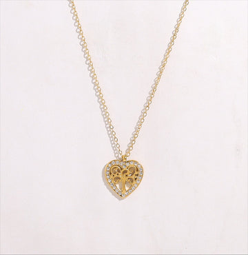 Lace Heart Pendant Necklace